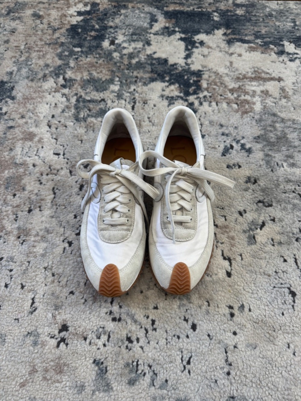 Loewe Flow Runner Suede & Leather Sneaker White - Picture 4 of 7